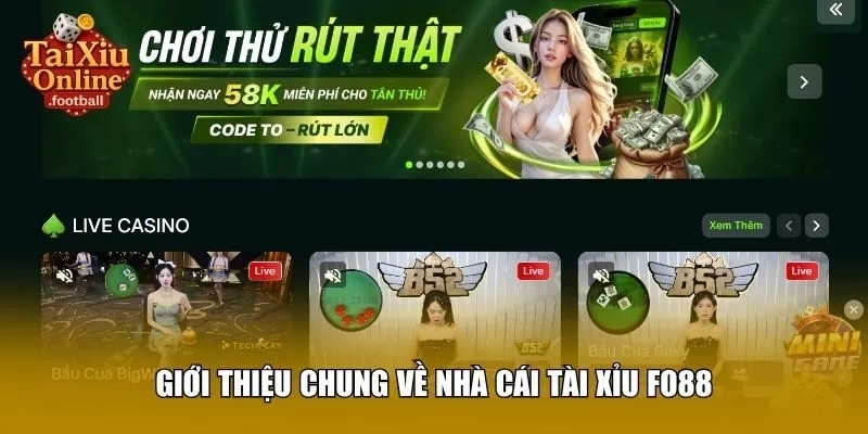 Giới thiệu chung về nhà cái tài xỉu Fo88